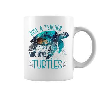 Cute Sea Turtle Teacher Ocean Wildlife Earth Day Teacher Coffee Mug - Monsterry