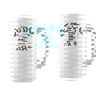 Delphi Greece Greek Flag Coffee Mug - Monsterry