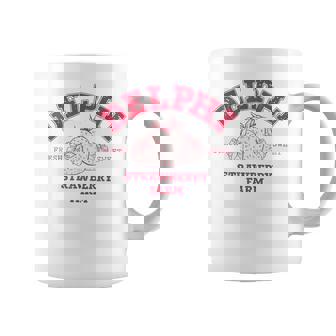 Delphi Strawberry Farm Service Fresh Sweet Womens Coffee Mug - Monsterry