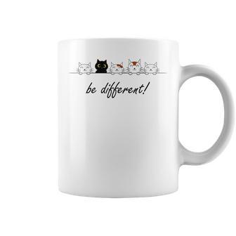 Be Different Cute Cats Fun Kitten Cat Slogan Tassen - Geschenkecke