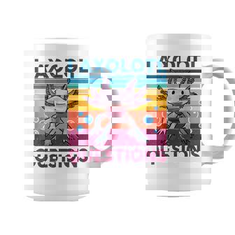 Divertida Pregunta Sobre Axolotl Retrointage Amantes De Axolotl Para Niños Taza de café - Regaloses