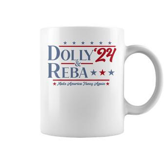 Dolly And Reba 2024 Make America Fancy Again Retro Vintage Coffee Mug - Monsterry DE
