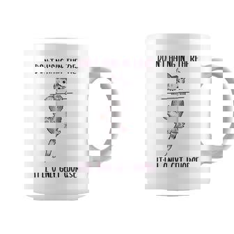 Don't Hang In There Sarcastic Funny Hang In There Cat Graphic Print Coffee Mug - Monsterry