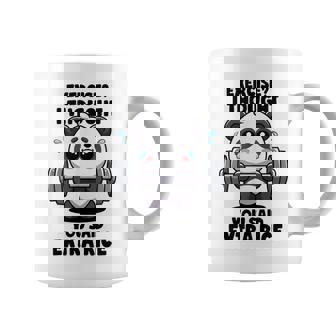 Exercise I Thought You Said Extra Rice Gym Quote Cute Panda Graphic Print Coffee Mug - Monsterry