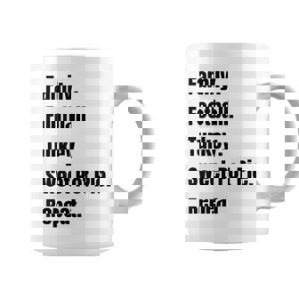 Family Traditions Repeat Thanksgiving Coffee Mug - Monsterry