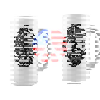 Fourth 4Th Of July American Flag Peace Sign Coffee Mug - Monsterry