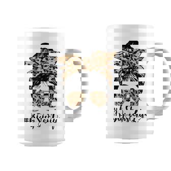 Big Sister Bleached Leopard Messy Bun Mother's Day Coffee Mug - Thegiftio UK
