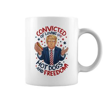 Convicted Of Loving Hot Dogs And Freedom Coffee Mug - Monsterry DE