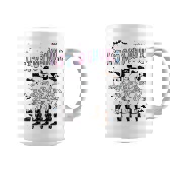 Halloween Lets Go Ghouls Dancing Skeleton Ghost Outfit Coffee Mug - Monsterry