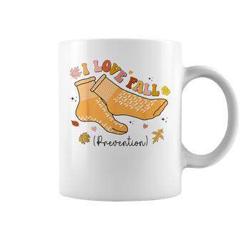 Nurse Thanksgiving Ot Slp Pta I Love Fall Prevention Coffee Mug - Monsterry