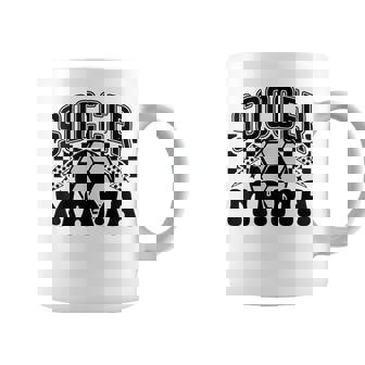 Games Day Checkered Soccer Mama Retro Soccer Mom Season Coffee Mug - Monsterry