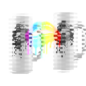 Gay Pride Month Rainbow Lips Coffee Mug - Thegiftio UK
