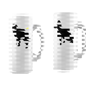 German Shepherd Dog Fetch GSD Play Yellow Tennis Ball Graphic Print Coffee Mug - Monsterry