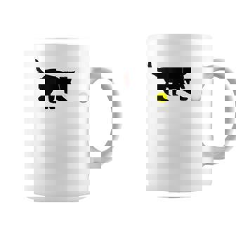 German Shepherd Pup Red Collar Play Fetch Tennis Ball Graphic Print Coffee Mug - Monsterry