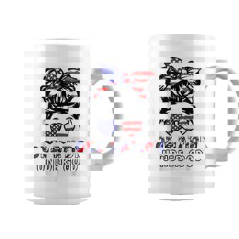 Girl One Nation Under God Usa Flag Patriot Christian Toddler Coffee Mug - Seseable