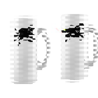 Golden Retriever Puppy Dog Plays Fetch Runs For Tennis Ball Graphic Print Coffee Mug - Monsterry