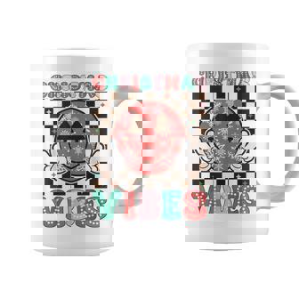 Groovy Christmas Vibes Happy Smile Face Xmas Holiday Coffee Mug - Thegiftio UK