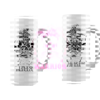 Halloween Fight Like A Warrior Sugar Skull Breast Cancer Coffee Mug - Thegiftio UK