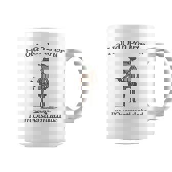 Hold On Partner Im Overstimulated Cowboy Frog Lover Coffee Mug | Mazezy
