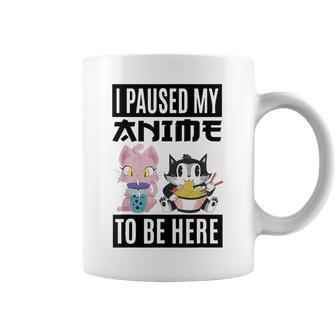 Ich Habe Meinen Anime Pausiert Hier Zu Sein Ramen Kawaii Cat Gray Tassen - Geschenkecke