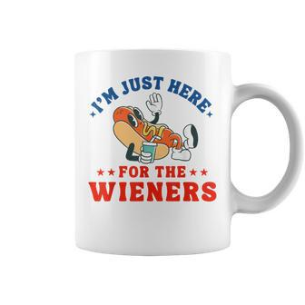 I'm Just Here For The Wieners Hot Dog Patriotic 4Th Of July Coffee Mug - Monsterry DE