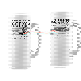 Isle Of Palms Beach South Carolina Surfboard Navy Coffee Mug - Monsterry