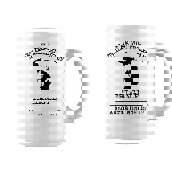 The Lake Michigan Triangle Weird Abnormal Great Lakes Legend Coffee Mug - Monsterry