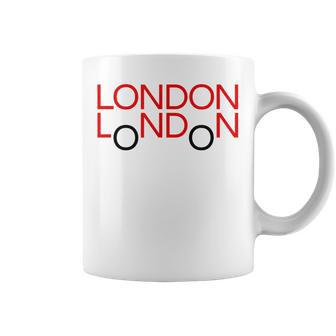 LONDON T-Shirt Red Double-Decker Bus Britain Souvenir Graphic Print Coffee Mug - Monsterry UK