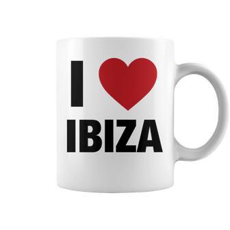 I Love Ibiza Ciudad De España Con Corazón Rojo Taza de café - Regaloses
