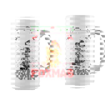 Merry Foxmas Santa Fox Lights Fox Lovers Ugly Xmas Sweater Coffee Mug | Mazezy