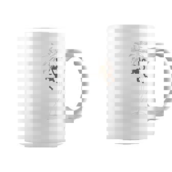 Monkey In A Palm Tree Looking At A Crescent Moon Sc Flag Coffee Mug | Mazezy