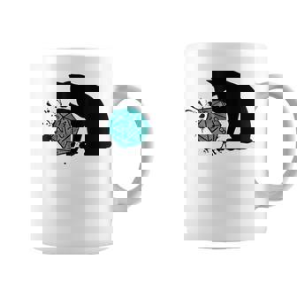 Nerdy Cat With D20 Cube Cat Lovers Graphic Print Coffee Mug - Monsterry