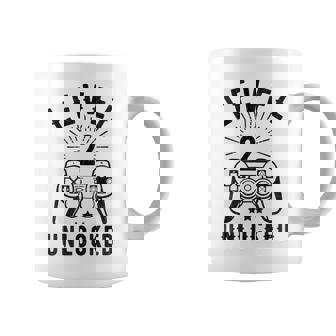 Nivel 2 Pareja Desbloqueada 2 Años Aniversario 2ª Boda Taza de café - Regaloses