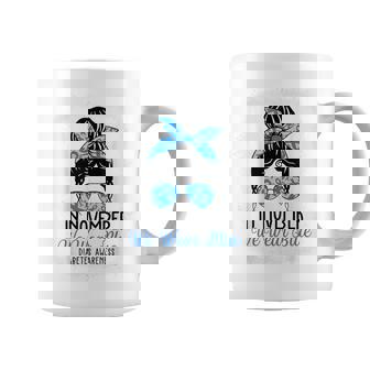 In November We Wear Blue Diabetes Awareness Messy Bun Coffee Mug - Thegiftio UK