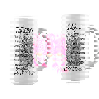 In October We Wear Pink Cute Gnomes Breast Cancer Awareness Coffee Mug | Mazezy