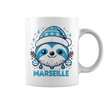 Paresseux De Noël Marseillais Bleu Supporter De Foot Tasse - Cadeauxyz