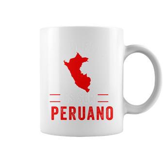 Peruana Bandera Peruana Orgullo Perú Mapa Hombre Hombre Manga Larga Taza de café - Regaloses