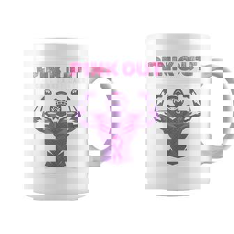 Pink Out Football Team Tackle Breast Cancer Awareness Month Coffee Mug | Mazezy