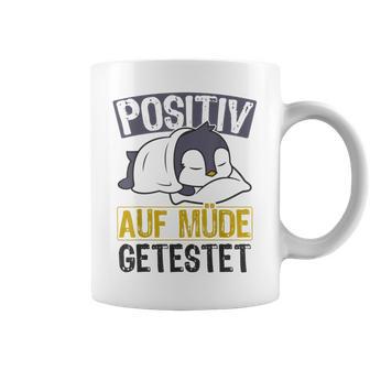 Positiv Auf Müde Getestet Cute Penguin Sleep S Tassen - Geschenkecke