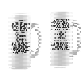 Pretend I'm A Vampire Family Lazy Halloween Party Costume Graphic Print Coffee Mug - Monsterry