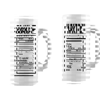Pumpkin Pie Ingredients Food List Thanksgiving Christmas Coffee Mug - Monsterry
