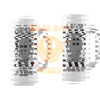 Race Day Vibes Checkered Flag Car Racing Mom Dad Race Car Coffee Mug - Thegiftio UK