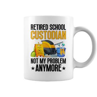 Retired School Custodian School Custodian Retirement Coffee Mug - Monsterry
