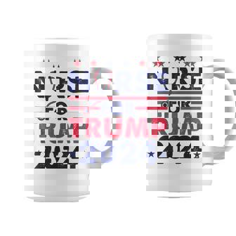 Retro Nurses For Trump 2024 America Stars Flag Stripes Trump Coffee Mug | Mazezy