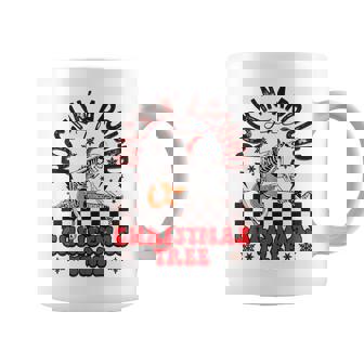 Rockin Around The Christmas Tree Bronco Cowboy Rodeo Graphic Print Coffee Mug - Monsterry