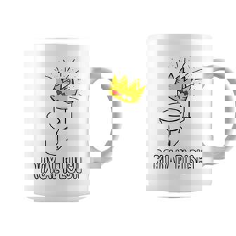 Royal Flush Poker Hand Cards Toilet Crown Text Meme Graphic Print Coffee Mug - Monsterry