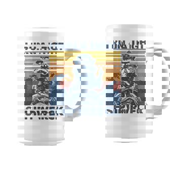 I Run A Tight Shipwreck Sarcastic Raccoon Coffee Mug - Monsterry