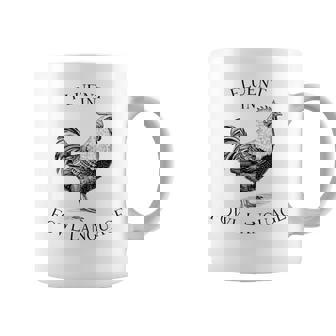 Rustic Style Chicken Lovers Poultry Fluent In Fowl Language Coffee Mug - Thegiftio UK