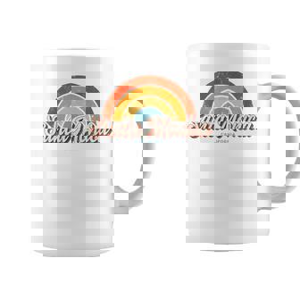 Santa Mónica California Caintage Rainbow Retro 70S Taza de café - Regaloses