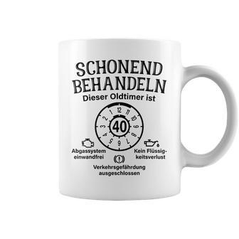 Schonend Behandeln Oldtimer Ist 40 Badge 40Th Birthday S Tassen - Geschenkecke